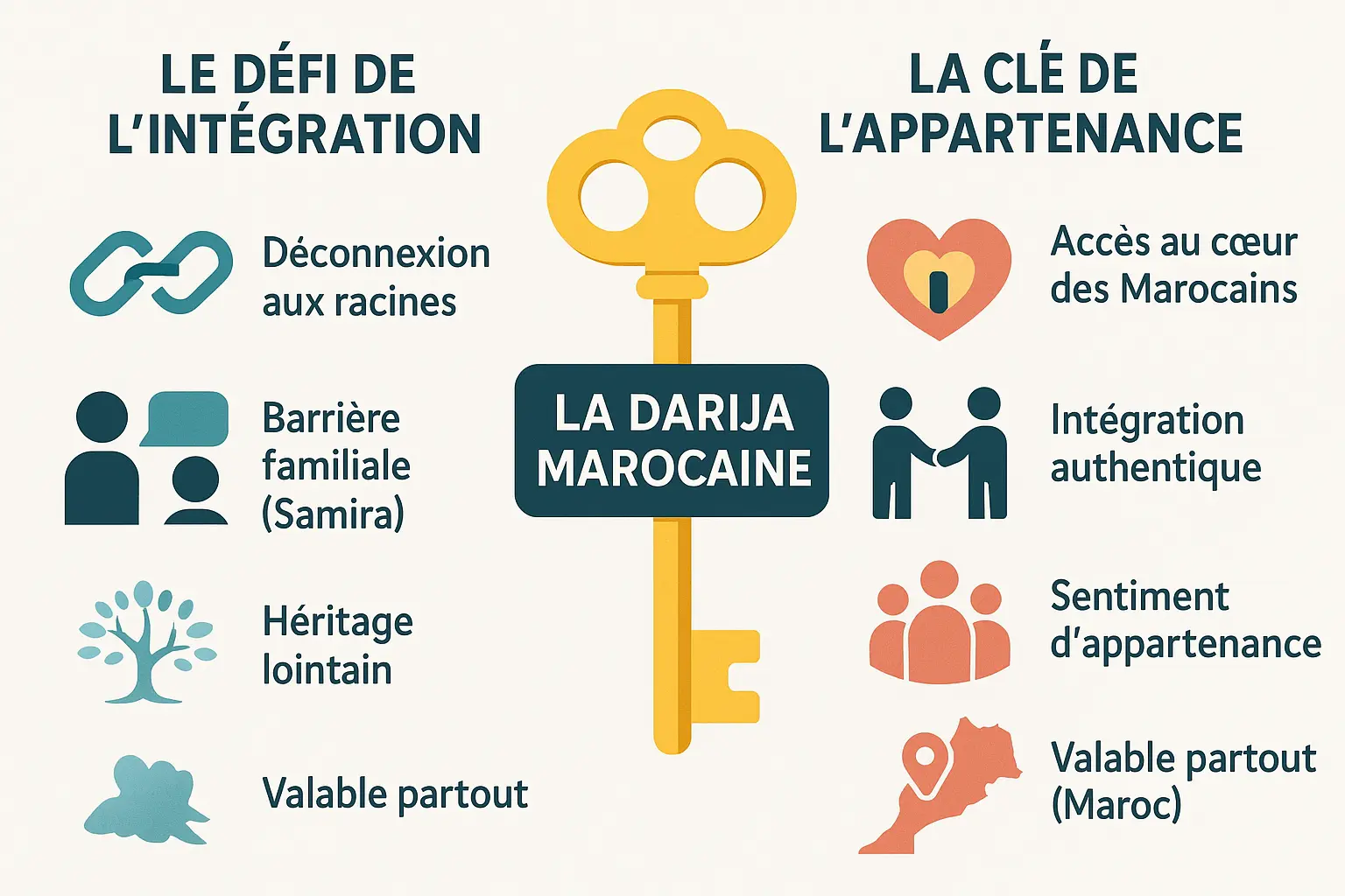 Samira discutant avec ses grands-parents au Maroc