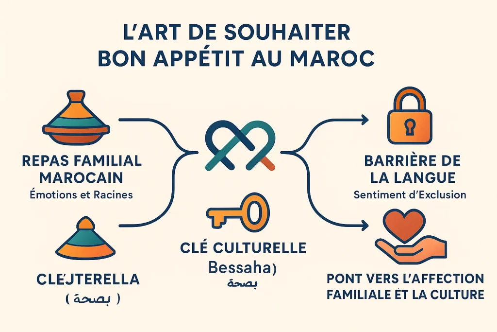 illustration sur l art de souhaiter bon appetit en marocain