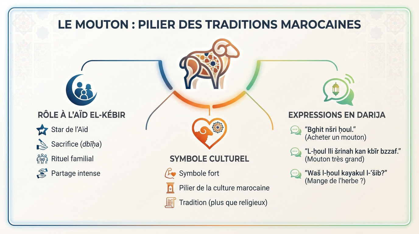 Rituel du mouton Aïd el-Kébir au Maroc