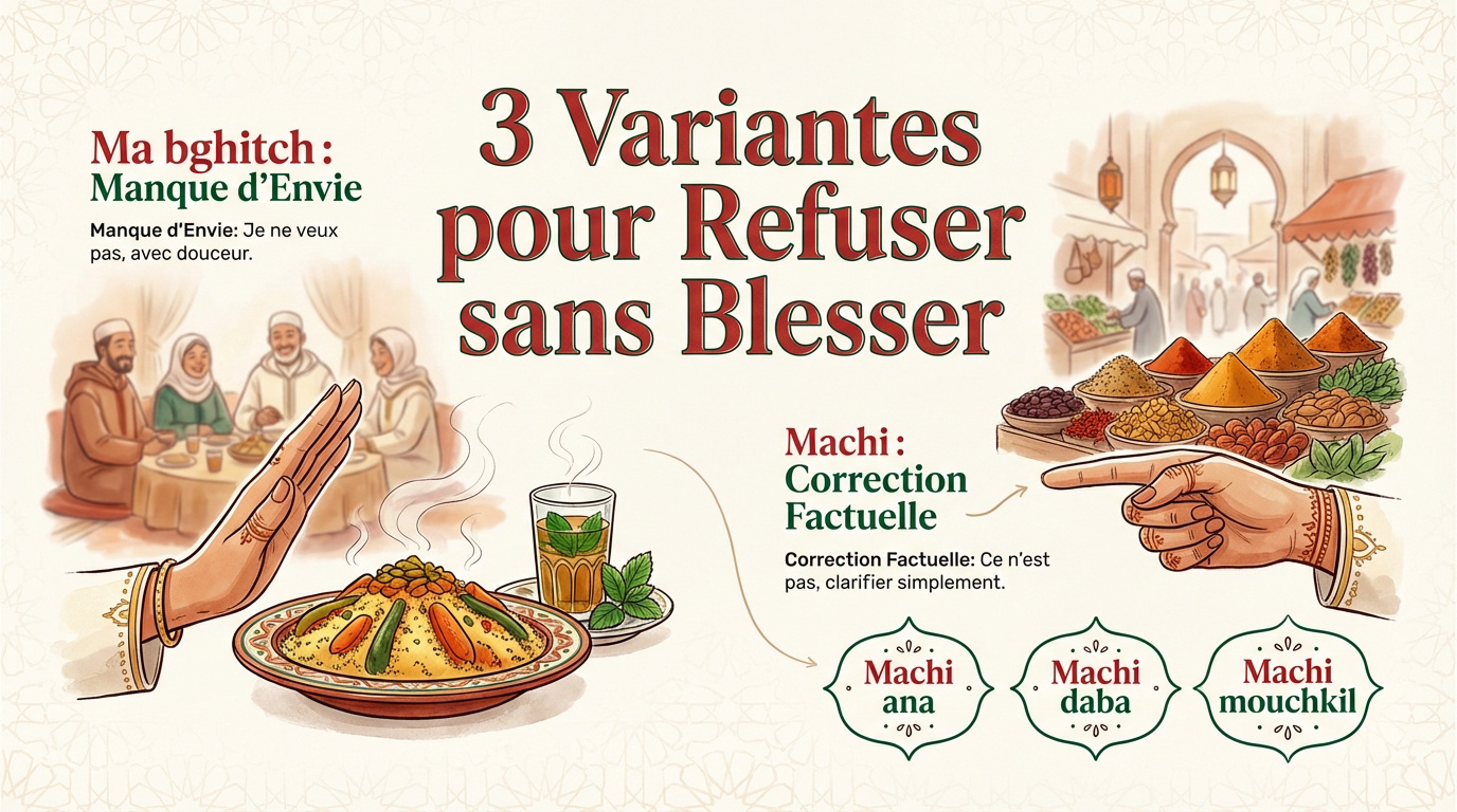 Comment dire non en arabe marocain avec politesse