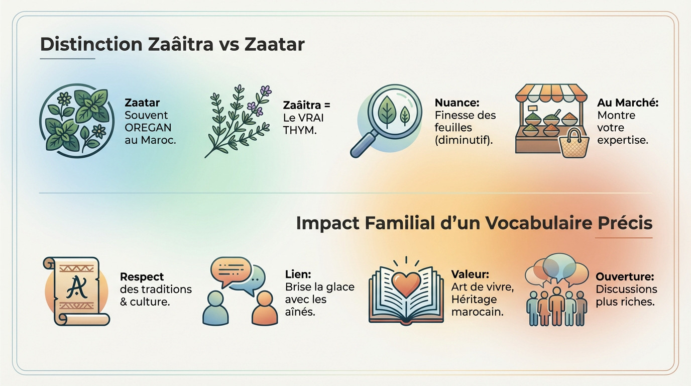 différence entre le thym zaaitra et l'origan zaatar au maroc