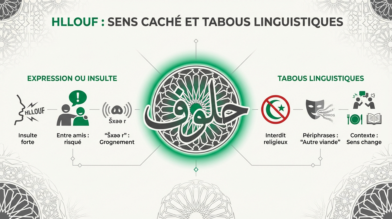 Illustration culturelle du terme Hllouf en arabe marocain