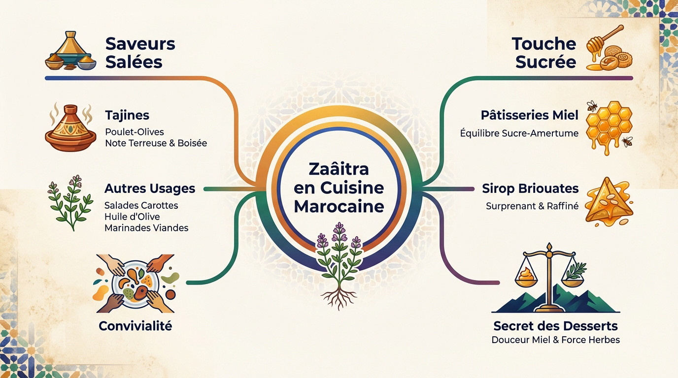 Zaâitra séchée pour la cuisine marocaine traditionnelle