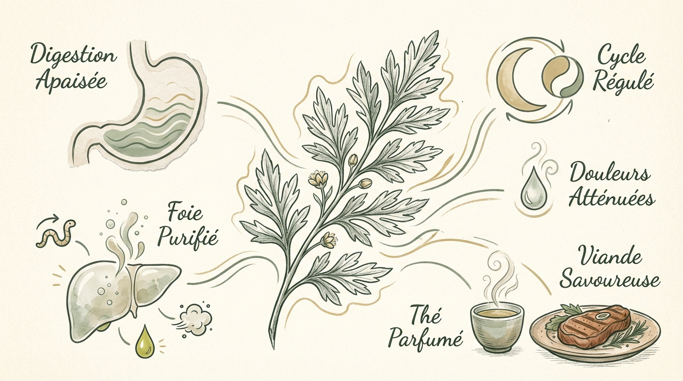 Infusion d'armoise marocaine pour la digestion et le foie