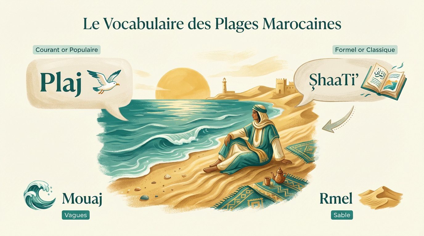 Apprendre le vocabulaire de la plage en darija marocain