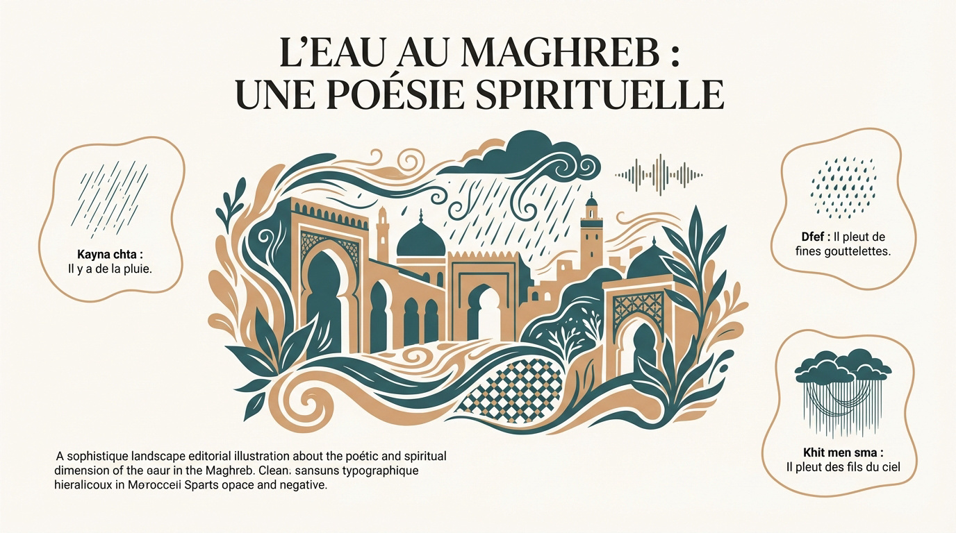Illustration de la pluie et de l'eau dans la culture marocaine