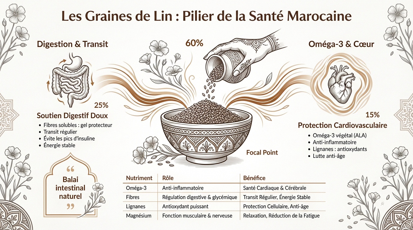 Graines de lin brun de qualité supérieure pour la santé