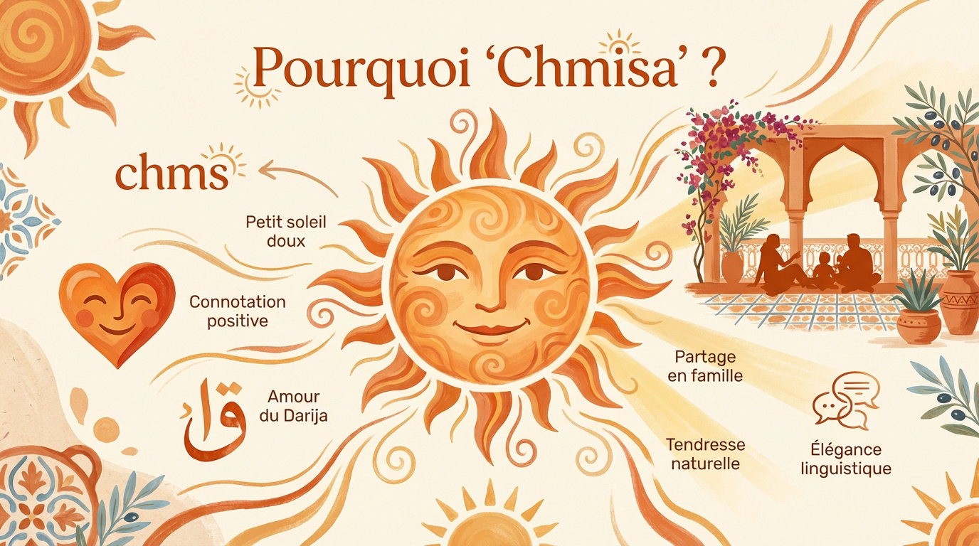 Le soleil doux appelé chmisa en darija marocain