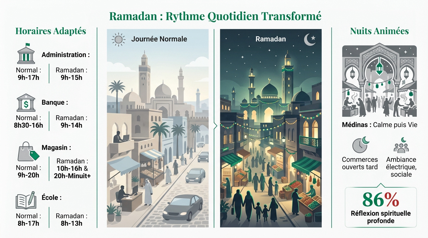 Ambiance nocturne et vie sociale dans une médina marocaine pendant le Ramadan