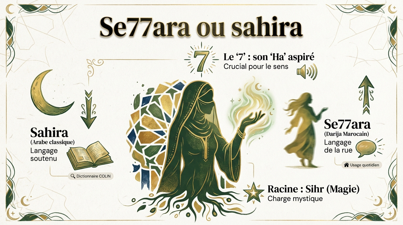 Représentation symbolique de la sorcellerie et du terme se77ara en darija marocain