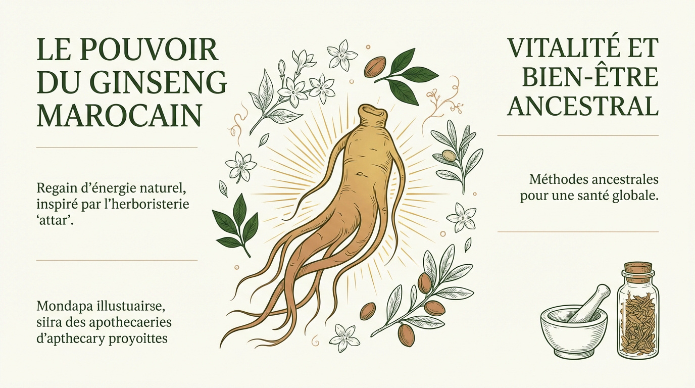 Racines de ginseng blanc séchées prêtes pour une infusion tonifiante