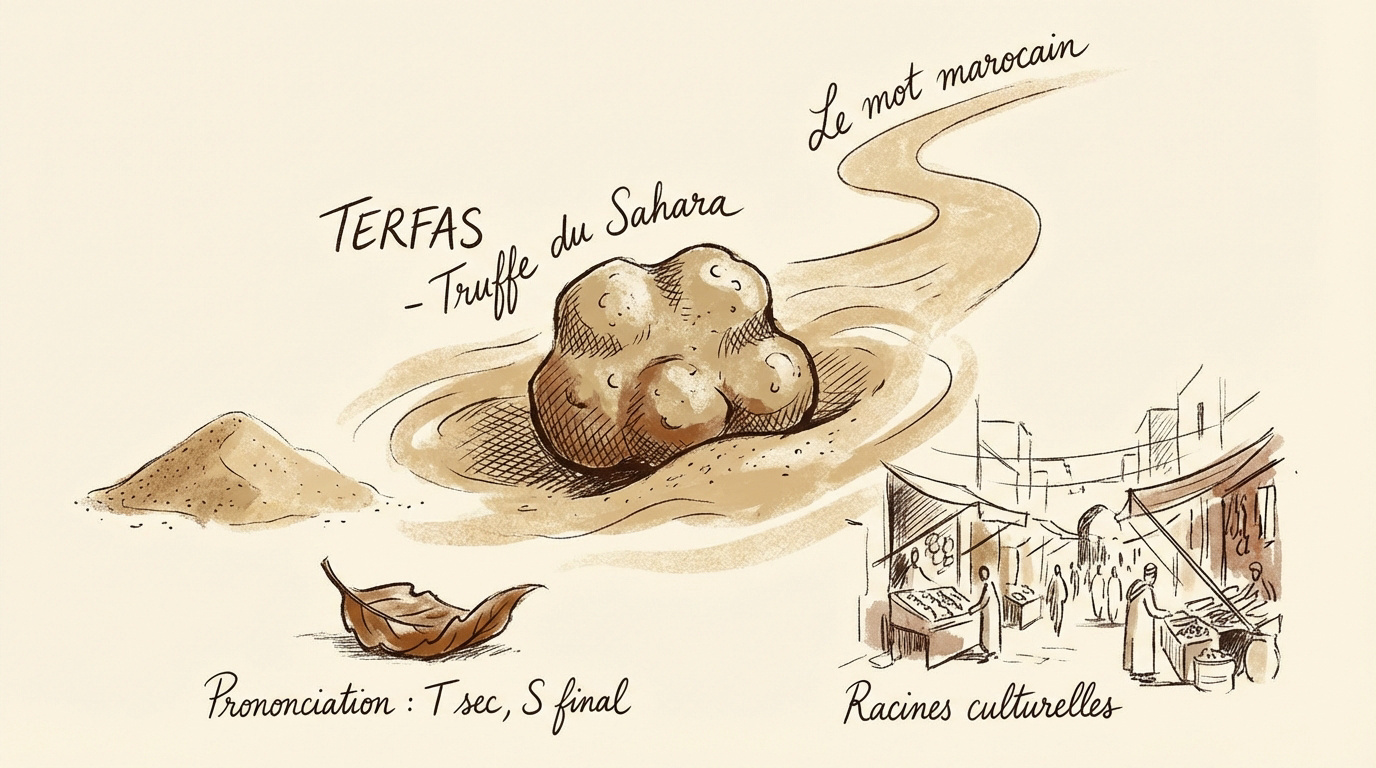 Terfas, la truffe de sable du désert marocain sur un étal de marché