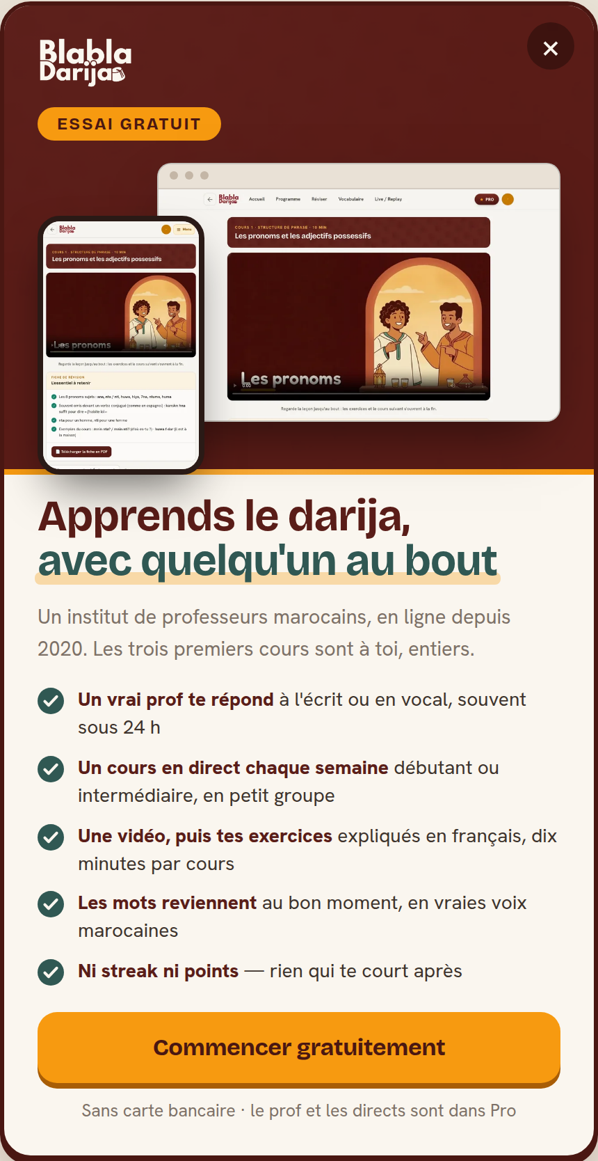 tester BlaBla Darija gratuitement