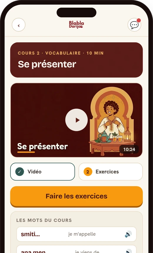 Un cours sur Blabla Darija